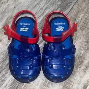Mini Melissa Kids Mickey Mouse Blue and Red Sandals